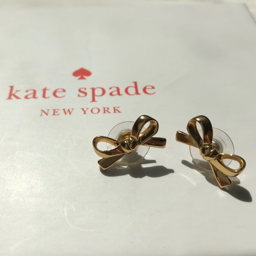 ⭐️ kate spade “skinny mini” bow earrings - gold ⭐️